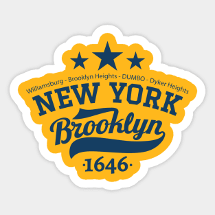 Vintage New York Brooklyn ,Vintage  Brooklyn Schriftzug, Vintage Brooklyn Logo Sticker